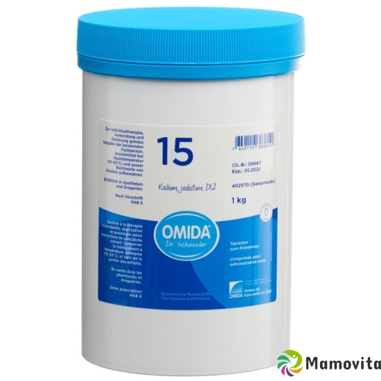 Omida Schüssler No15 Kal Jod Tabletten D 12 1000g buy online