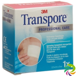 3M Transpore Fixierpflaster 25mm x 5m transparent Refill