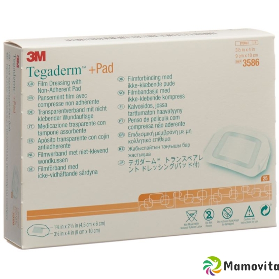 3M Tegaderm + Pad 9x10cm / Wundkissen 4.5x6cm 25 Stück buy online