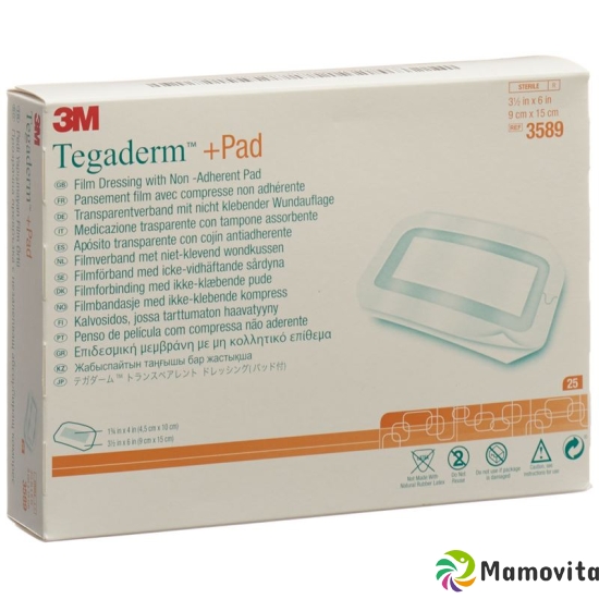 3M Tegaderm + Pad 9x15cm / Wundkissen 4.5x10cm 25 Stück buy online