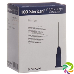 Sterican Nadel 23g 0.60x60mm Blau Luer 100 Stück