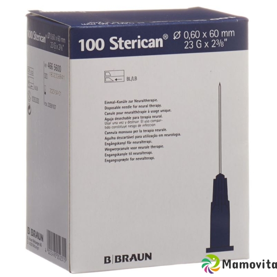 Sterican Nadel 23g 0.60x60mm Blau Luer 100 Stück buy online