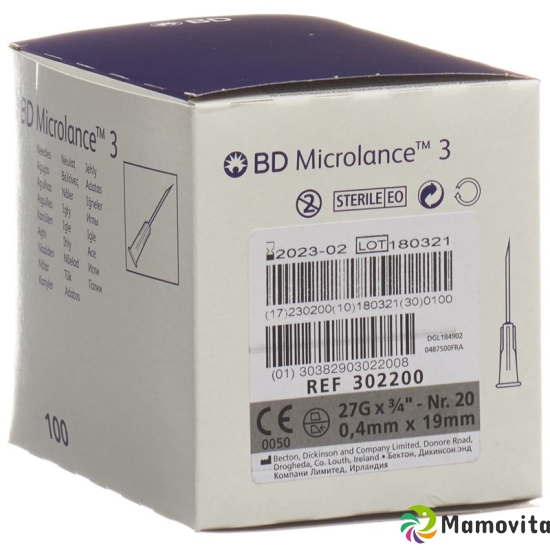 BD Microlance 3 Injektionskanülen 0.4mm x 19mm Grau 100 Stück buy online