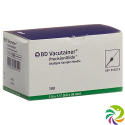 Vacutainer Kanüle 21g 0.8x38mm Grün 100 Stück