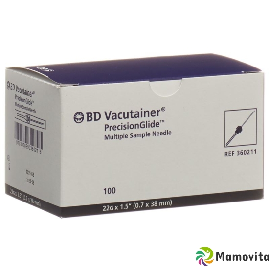 Vacutainer Kanüle 22g 0.7x38mm Schwarz 100 Stück buy online