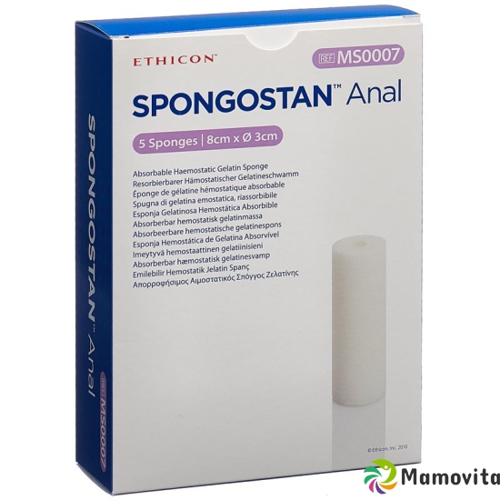 Spongostan Anal Resorbierbarer Hämostatischer Gelatineschwamm 8x3cm 5 Stück buy online