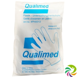 Qualimed Untersuchungs-Handschuhe Latex Grösse M Gepudert Unsteril 100 Stück