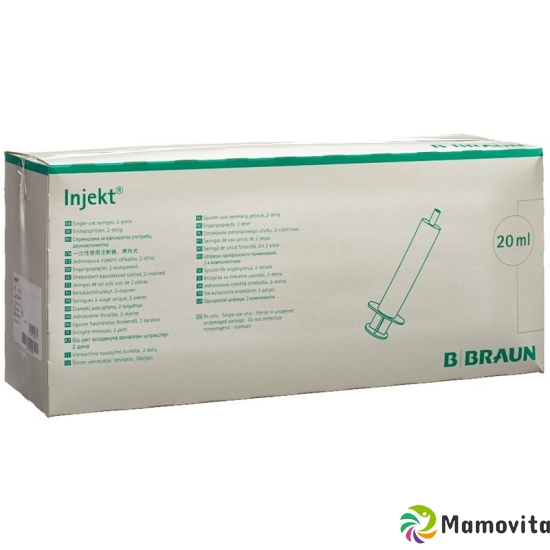 Braun Injektionsspritze 20ml Luer 2-teilig Exzentrisch 100 Stück buy online