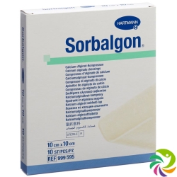 Sorbalgon Kompressen 10x10cm Steril 10 Stück