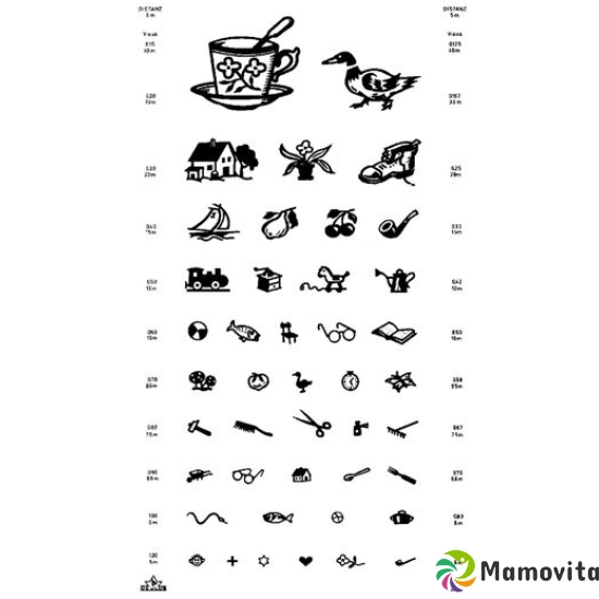 Oculus vision chart with children's motifs buy online