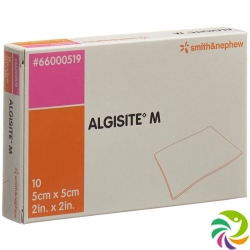 Algisite M Alginat Kompressen 5x5cm 10 Stück