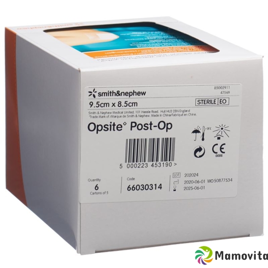 Opsite Post OP Folienverband 9.5x8.5cm 6 Beutel 5 Stück buy online