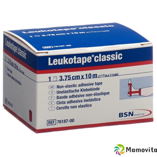 Leukotape Classic unelastische Klebebinde 10m x 3.75cm Rot buy online