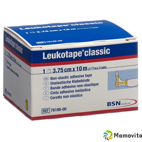 Leukotape Classic unelastische Klebebinde 10m x 3.75cm Gelb buy online