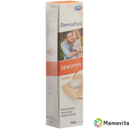 Dermaplast Sensitive Centro Strip 3x4cm Skin-Coloured 100 Pieces buy online