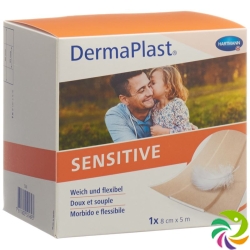 Dermaplast Sensitive Quick Bandage Skin-coloured 8cmx5m Roll