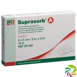 Suprasorb A Calcium Alginat Kompressen 5cmx5cm 10 Stück