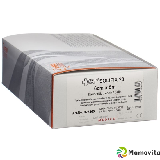 Wero Solifix 23 Kurzzugbinde 5mx6cm Hautfarbig 8 Stück buy online