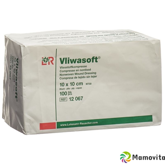 Vliwasoft Nw Kompressen 12 10x10cm 6-fach Beutel 100 Stück buy online