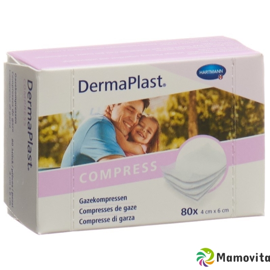 DermaPlast Gazekompressen 4x6cm 80 Stück buy online