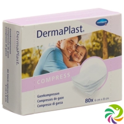 DermaPlast Gazekompressen 6x8cm 80 Stück