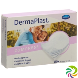 DermaPlast Gazekompressen 8x12cm 80 Stück