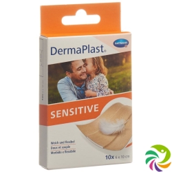 Dermaplast Sensitive 6cmx10cm 10 Pflaster