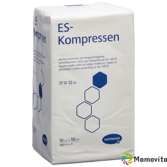 Hartmann Es Kompressen 12-fach 10x10cm Beutel 100 Stück buy online