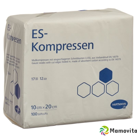 Hartmann Es Kompressen 12-fach 10x20cm Beutel 100 Stück buy online