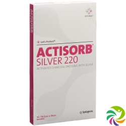 Let’s Protect Actisorb Silver 220 Kohleverband 19x10.5cm 10 Stück