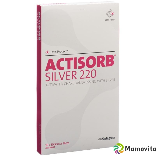 Let’s Protect Actisorb Silver 220 Kohleverband 19x10.5cm 10 Stück buy online