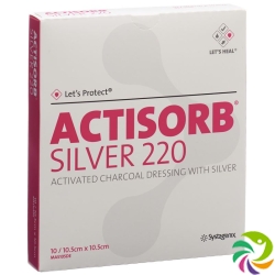 Let’s Protect Actisorb Silver 220 Kohleverband 10.5x10.5cm 10 Stück