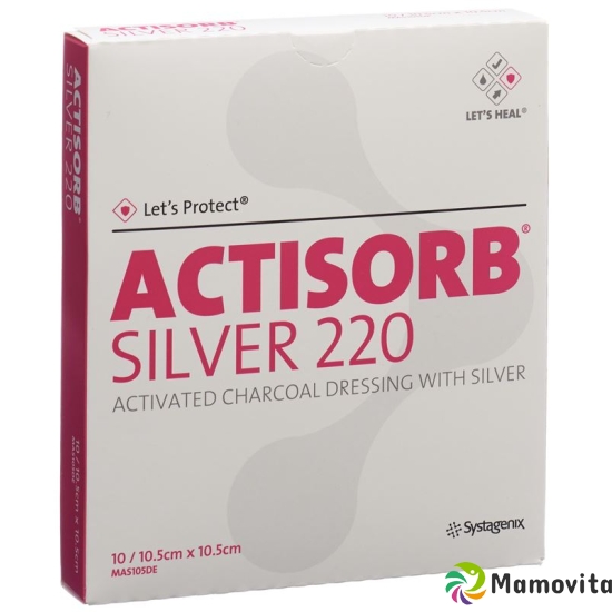 Let’s Protect Actisorb Silver 220 Kohleverband 10.5x10.5cm 10 Stück buy online