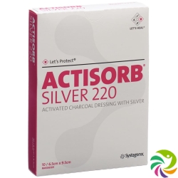 Let’s Protect Actisorb Silver 220 Kohleverband 9.5x6.5cm 10 Stück