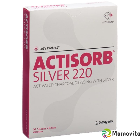 Let’s Protect Actisorb Silver 220 Kohleverband 9.5x6.5cm 10 Stück buy online