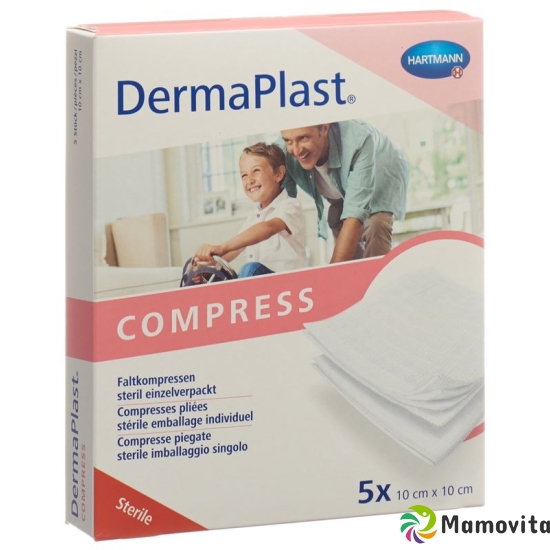 Dermaplast Folding Compresses Typ17 10x10cm 8-fold 5x 2 Pieces buy online