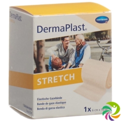 Dermaplast Elastic Gauze Bandage Skin-Coloured 6cmx10m