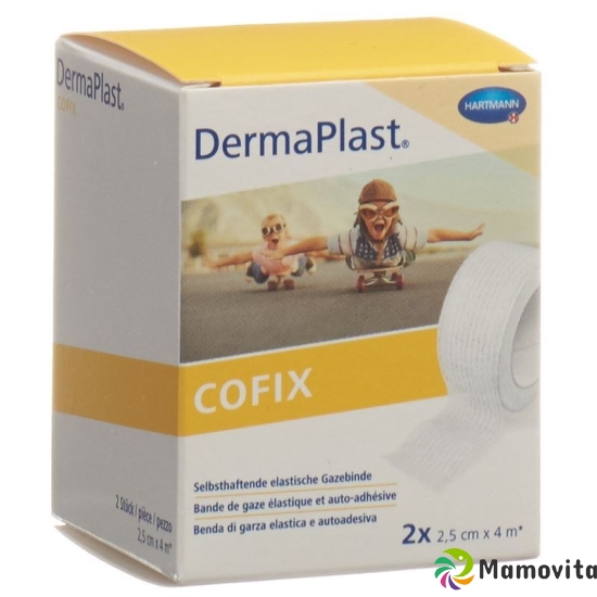 Dermaplast Cofix Gauze Bandage 2.5cmx4m White 2 Pieces buy online