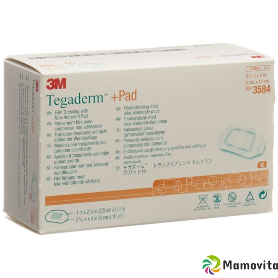 3M Tegaderm + Pad 6x10cm / Wundkissen 2.5x6cm 50 Stück buy online