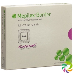 Mepilex Border Schaumverband 7.5x7.5cm Silik 5 Stück