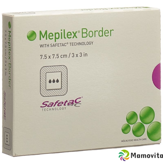 Mepilex Border Schaumverband 7.5x7.5cm Silik 5 Stück buy online