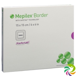 Mepilex Border Schaumverband 15x15cm Silik 5 Stück