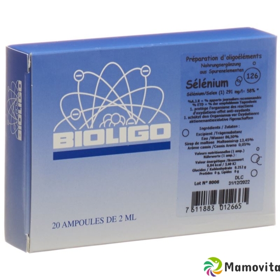 Bioligo Selenium Lösung 20 Ampullen 2ml buy online