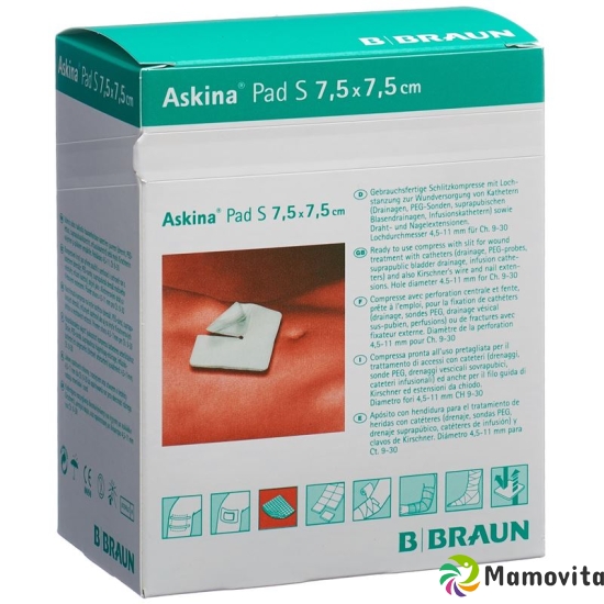 Askina Pad S Schlitzkompresse 7.5cmx7.5cm 30 Stück buy online