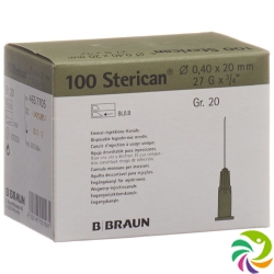 Sterican Nadel 27g 0.40x20mm Grau Luer 100 Stück