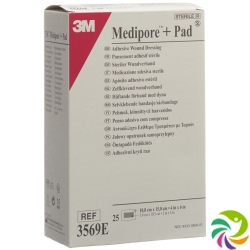 3M Medipore + Pad 10x15cm / Wundkissen 5x10.5cm 25 Stück