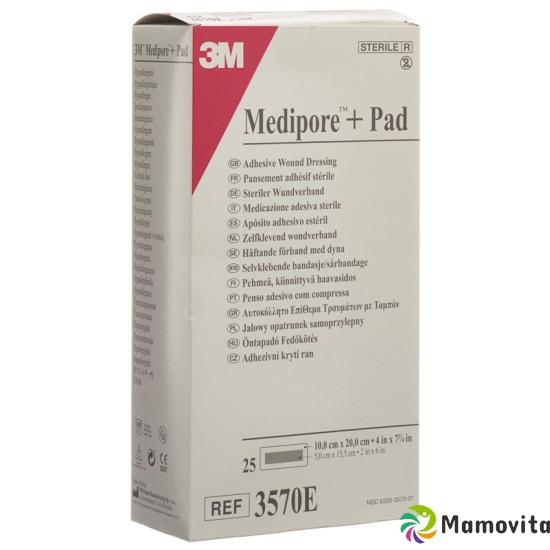 3M Medipore + Pad 10x20cm / Wundkissen 5x15.5cm 25 Stück buy online