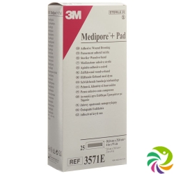 3M Medipore + Pad 10x25cm / Wundkissen 5x20.5cm 25 Stück