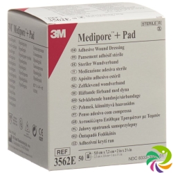 3M Medipore + Pad 5x7.2cm / Wundkissen 2.8x3.8cm 50 Stück