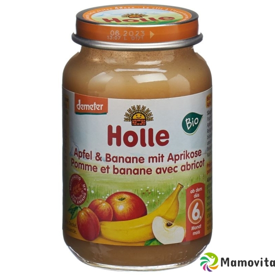 Holle Apple, Banana, Apricot after the 6th month Organic 190g buy online